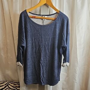 H&M Dark Blue Long Sleeve Sweatshirt Top Sz L